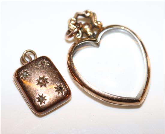 2 x lockets incl heart shape